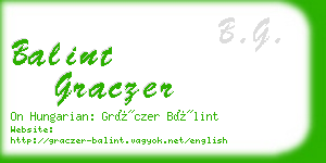 balint graczer business card